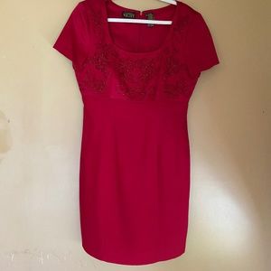 WOMEN'S SIZE 12 LIZ CLABORNE NIGHT RED DRESS